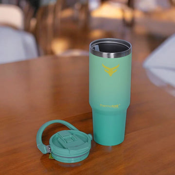 Insulated Tumbler with Handle and Straw