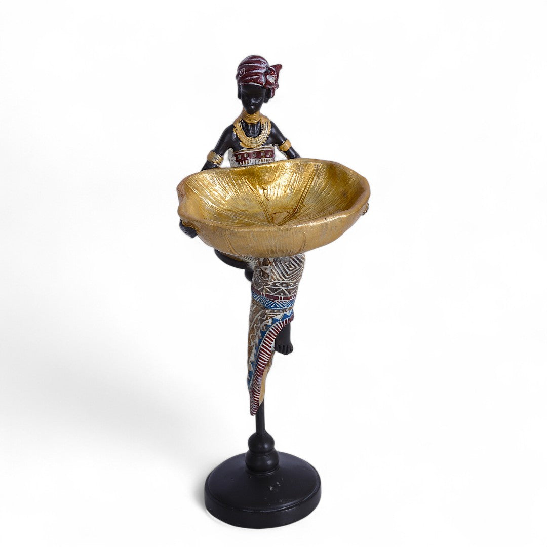 LY200913 Resin Golden Bowl Statue