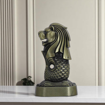 Metal Merlion Fountain Model