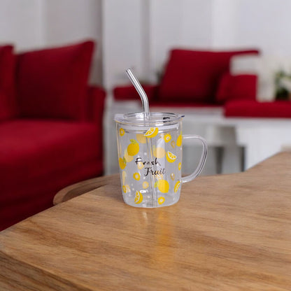 Lemon Printed Transparent Juice Mug ZQ-048