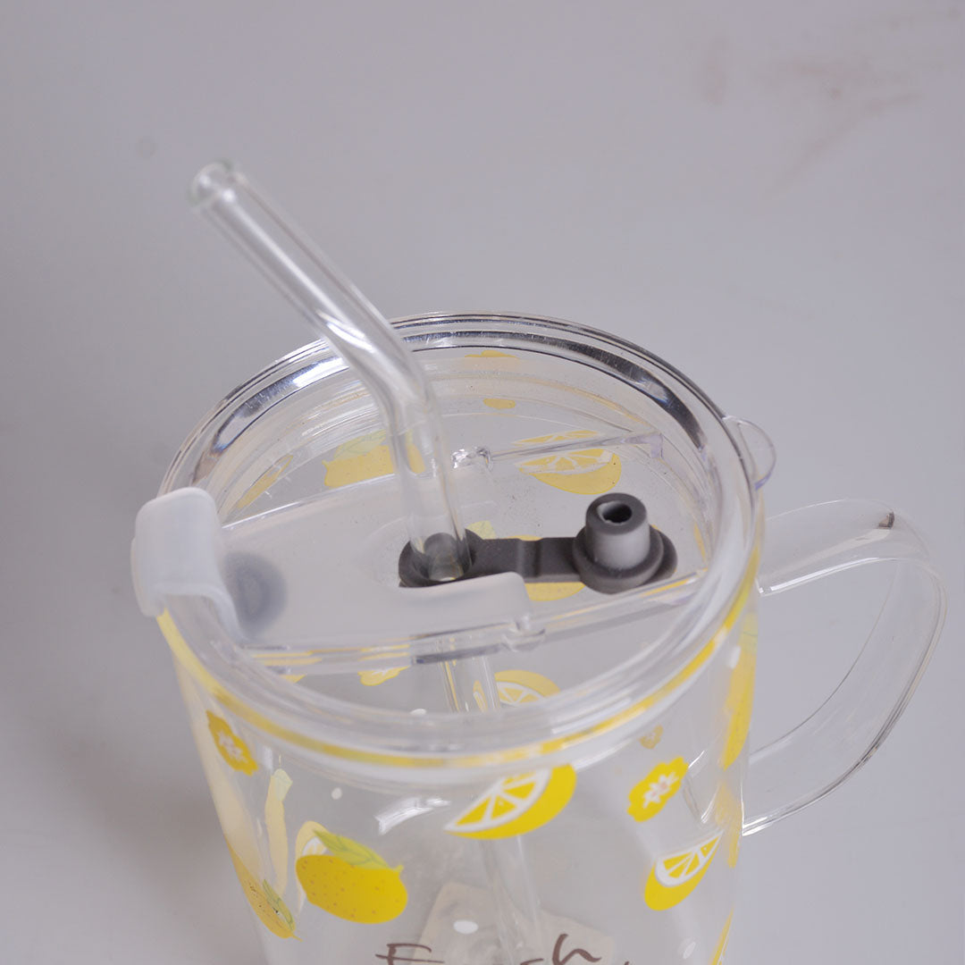 Lemon Printed Transparent Juice Mug ZQ-048