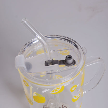 Lemon Printed Transparent Juice Mug ZQ-048