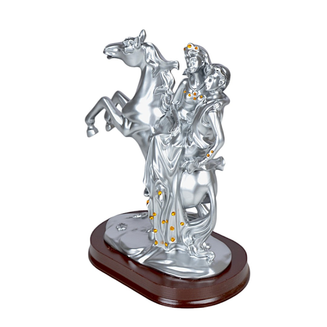 Horse Riding Bride and Groom Showpiece