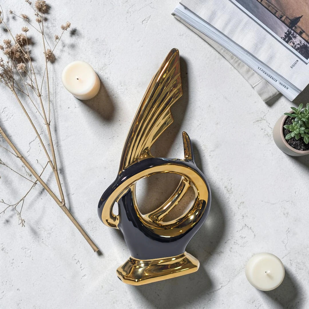 Elegant Abstract Ceramic Decor Sculpture