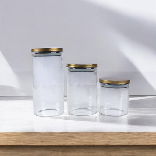 Clear Air tight Steel Jars