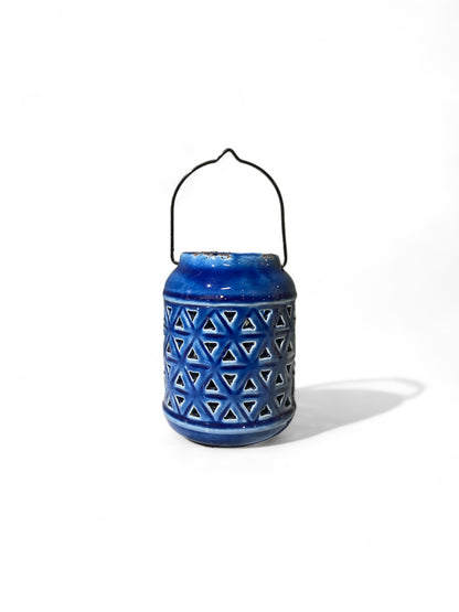 Triangle Design Ceramic Candle Lantern