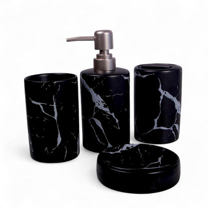 Black Bathroom Set 4Pc