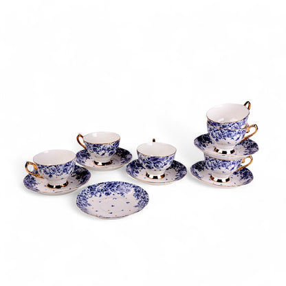 Ceramic Floral 12Pc Cup & Saucer