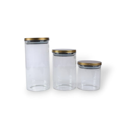 Clear Air tight Steel Jars