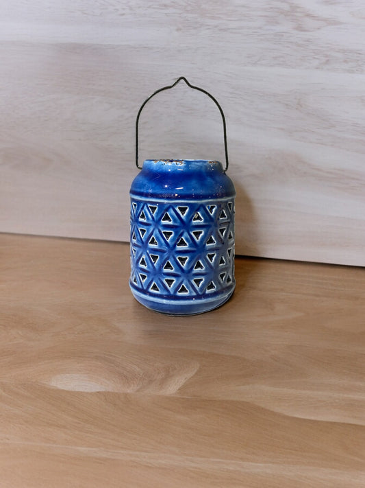 Triangle Design Ceramic Candle Lantern