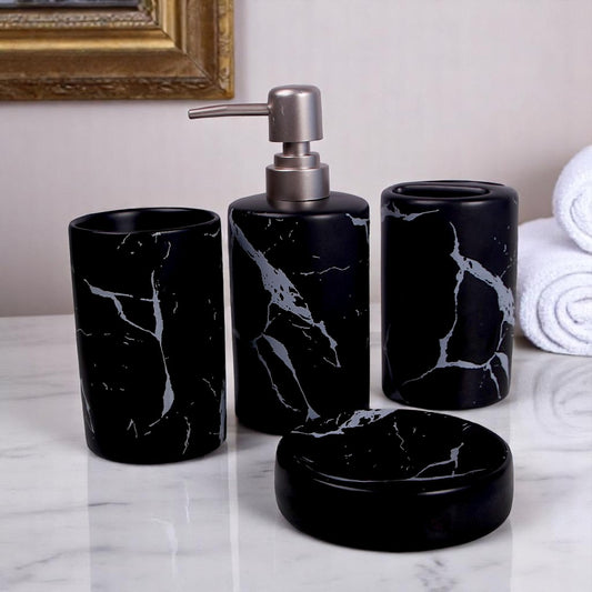 Black Bathroom Set 4Pc