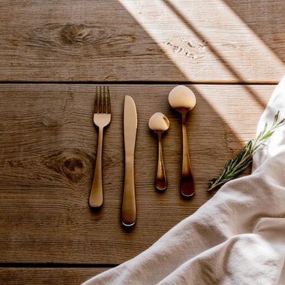 Golden Cutlery Set 24Pc