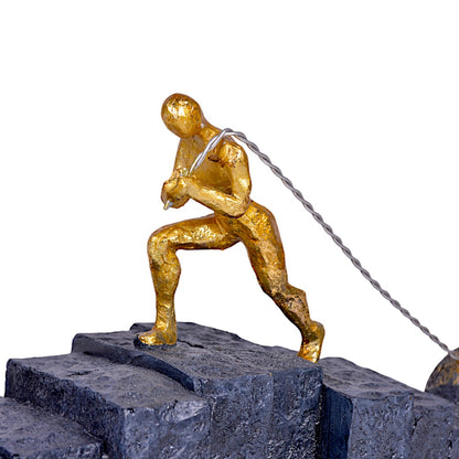 Climbing Men Motivational Sculpture Table Decor Showpiece