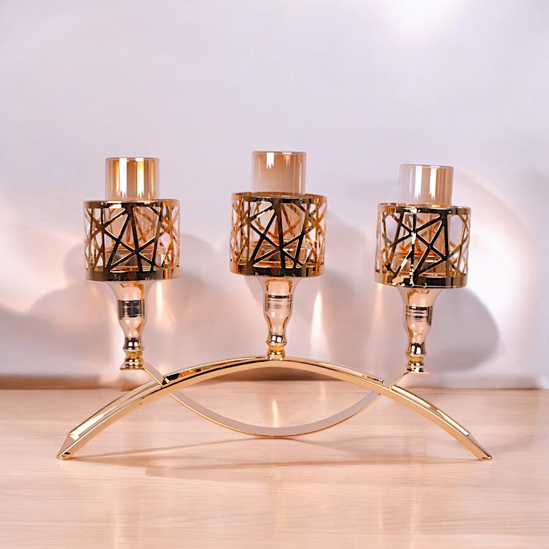 Metal Candle Stand Showpiece