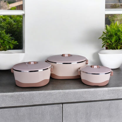 Versatile Hot Pot, Lockable Lid, Beige and Brown