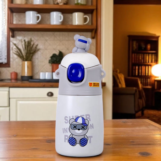 White & Blue Water Bottle