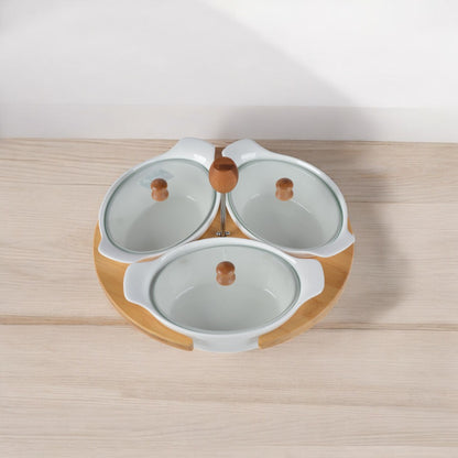 Dry Fruit Tray | Nut Serving Platter | Ceramics Nut Bowl