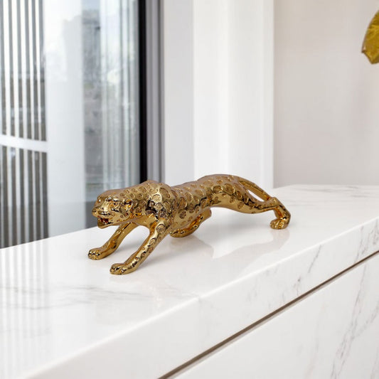 Golden Leopard Statue