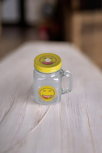 Glass Mason Jar Mugs With Lid LX-022