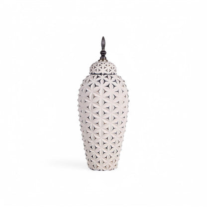 White & Black Vase Large