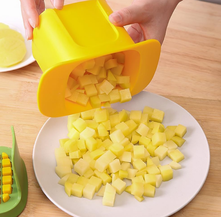 2-in-1 Vegetable Chopper Dicing & Slitting