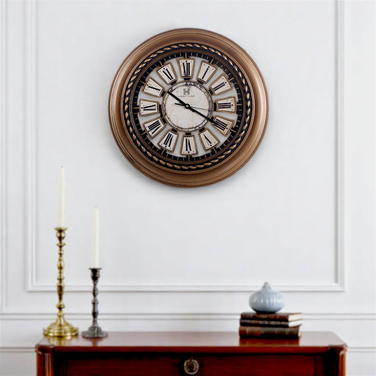 Brown & White Wall Clock