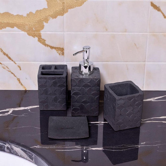 Black Bathroom Set 4pcs