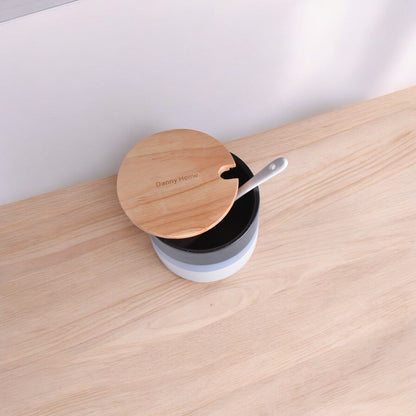 3pcs Jar Set With Wooden Tray T04-91