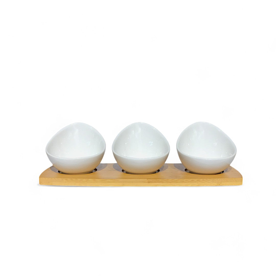 Symphony Miniuit Snack Set Ceramic Bowls Chips & Dips