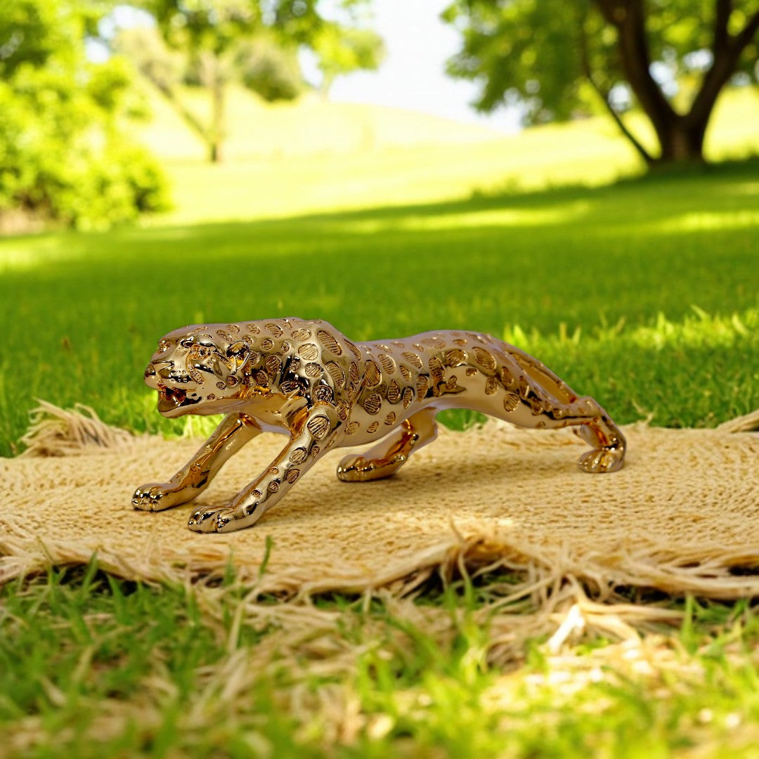 Golden Leopard Statue