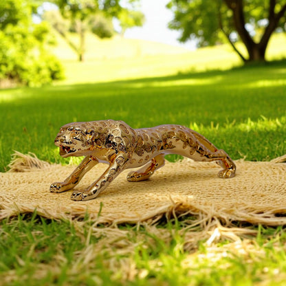 Golden Leopard Statue