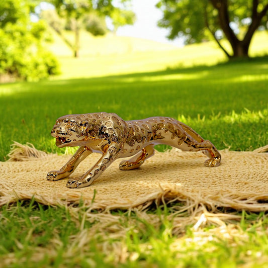 Golden Leopard Statue