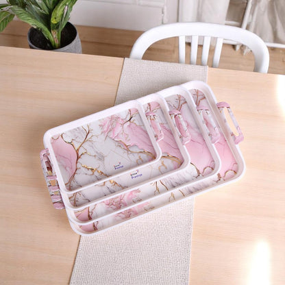 Pink & White Serving Dish 4Pc