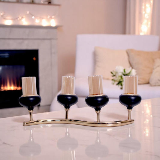 Golden & Black Candle Stand