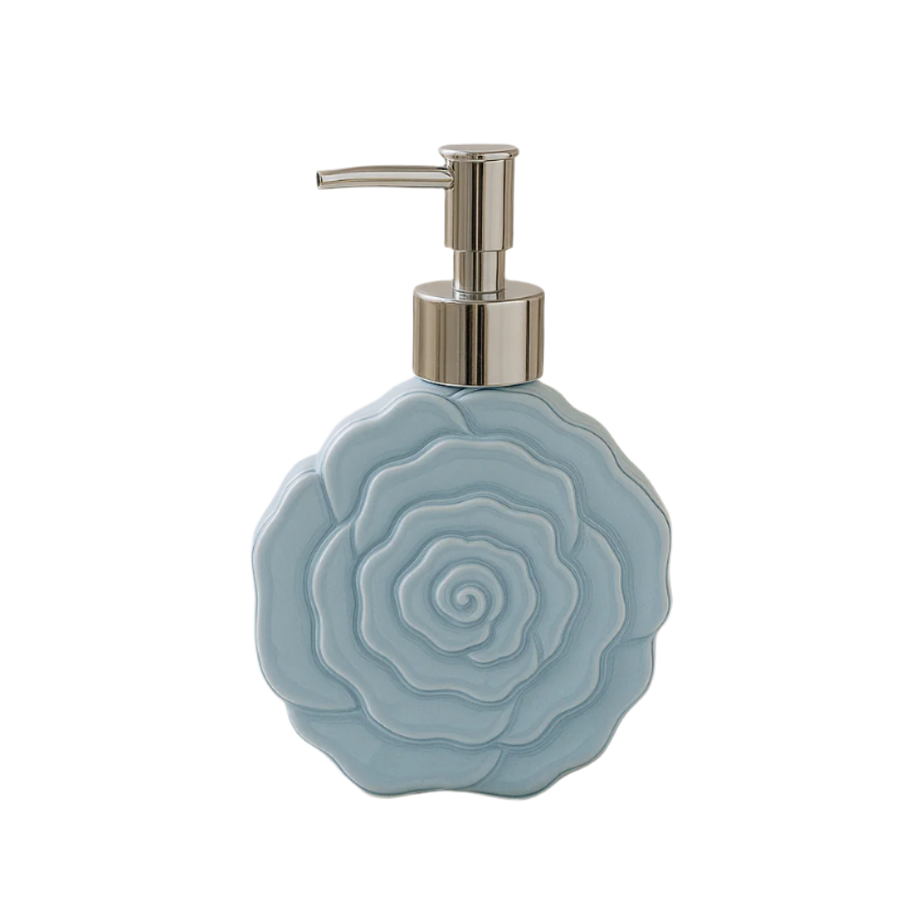 Sky Blue Flower Soap Dispenser