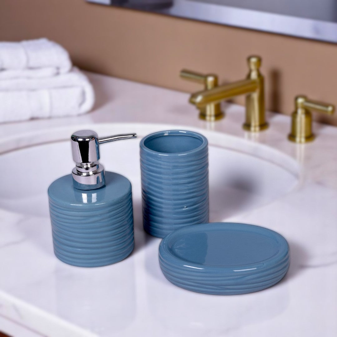 Blue Ceramic Bath Set 4pcs