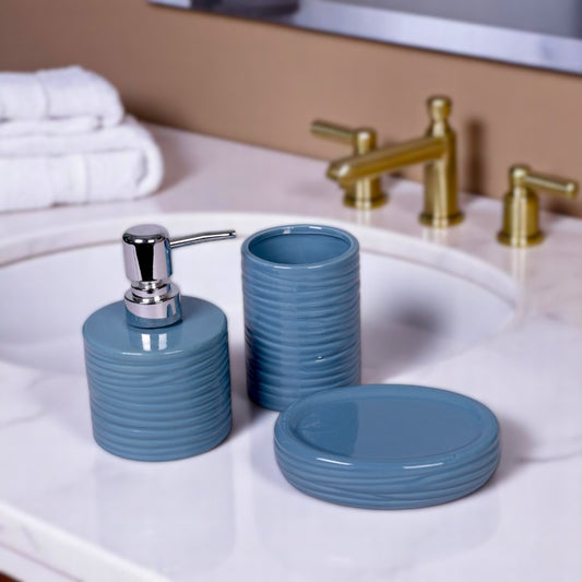 Blue Ceramic Bath Set 4pcs