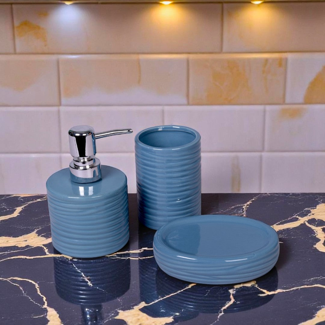 Blue Ceramic Bath Set 4pcs