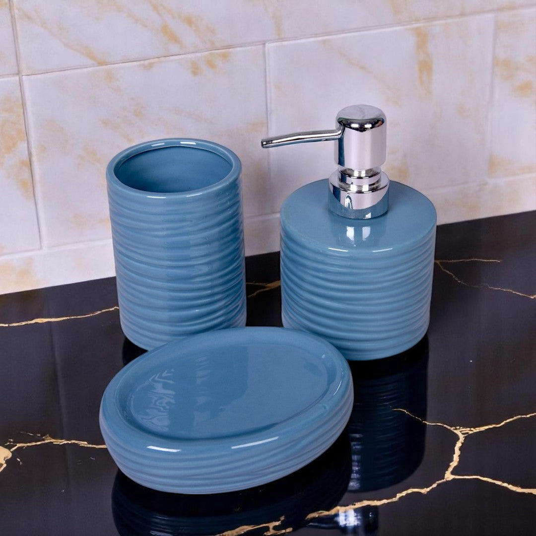 Blue Ceramic Bath Set 4pcs