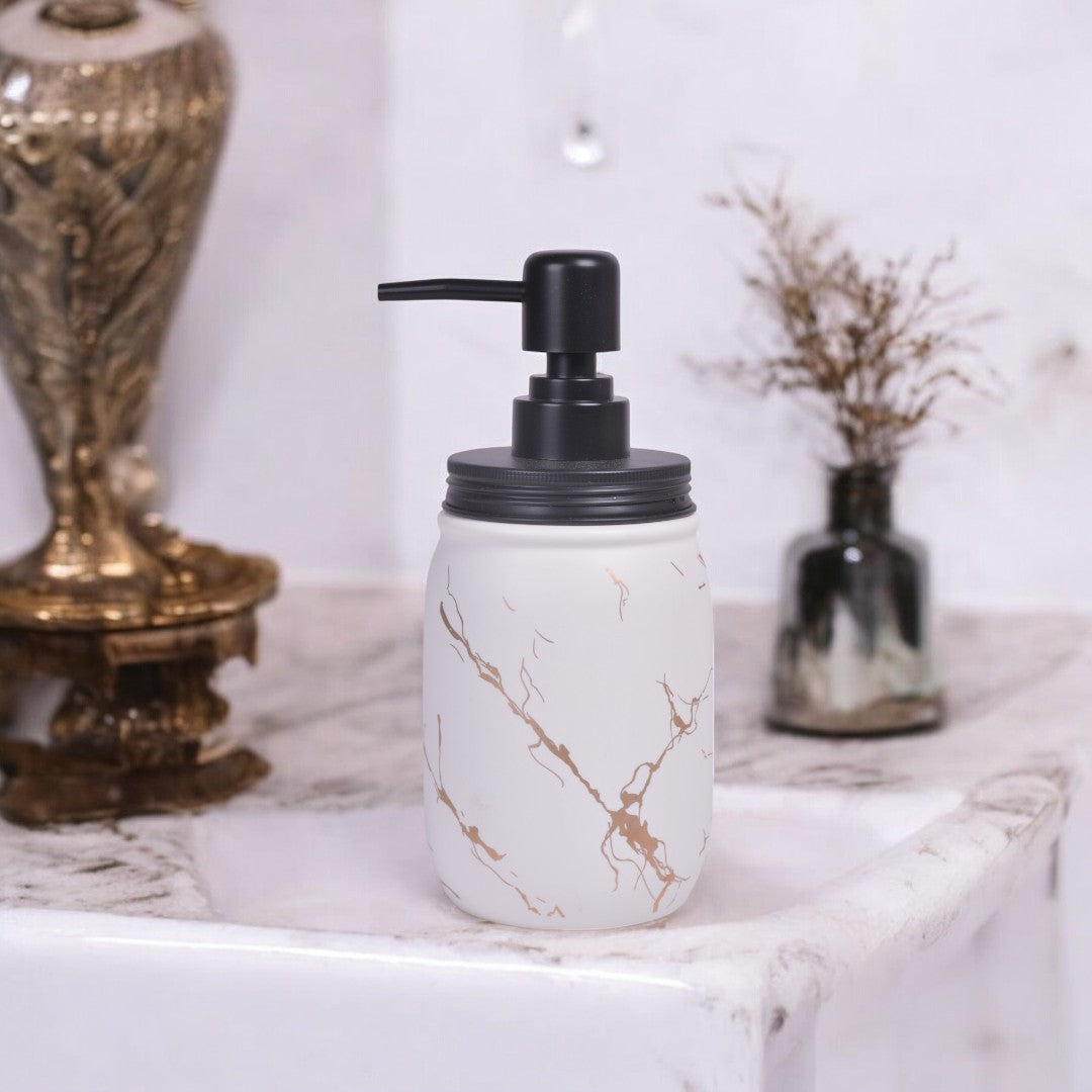 White Ceramic Soap Dispenser