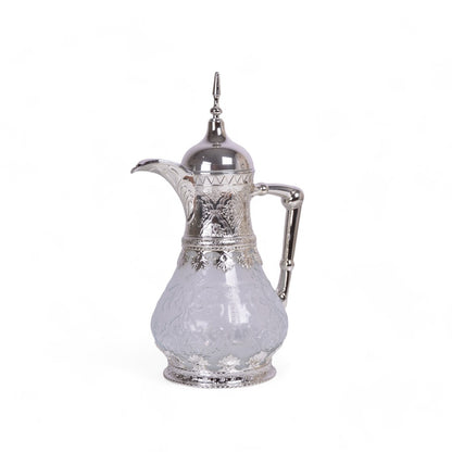 Arabic Glass Teapot Silver