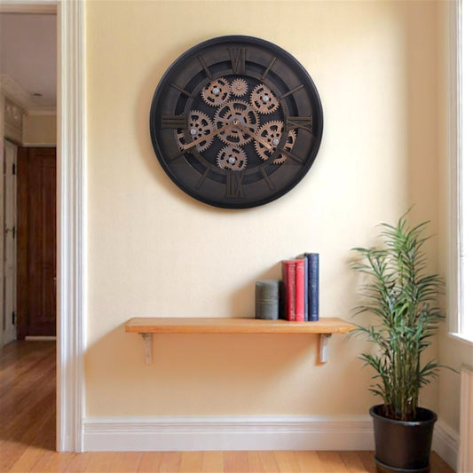 Black & golden Wall Clock