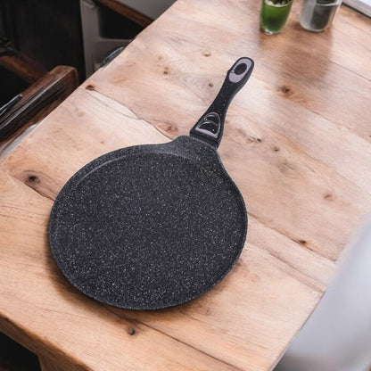 Granite Pizza Pan with Marble Coating for Tawa and Pancakes