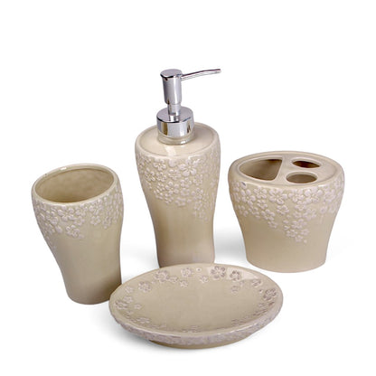 Beige Ceramic Bath Set 4pcs