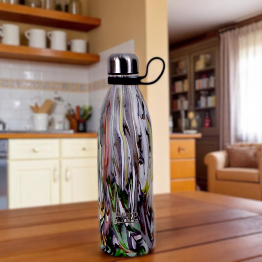 Tropical Floral Print Water Bottle