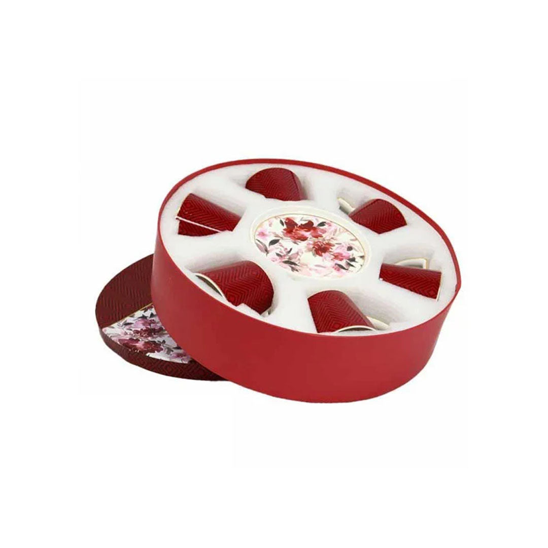 MK54 Cup & Saucer Set Glowing Red (6pcs Set) Red