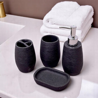 Black Bath Set 4Pcs