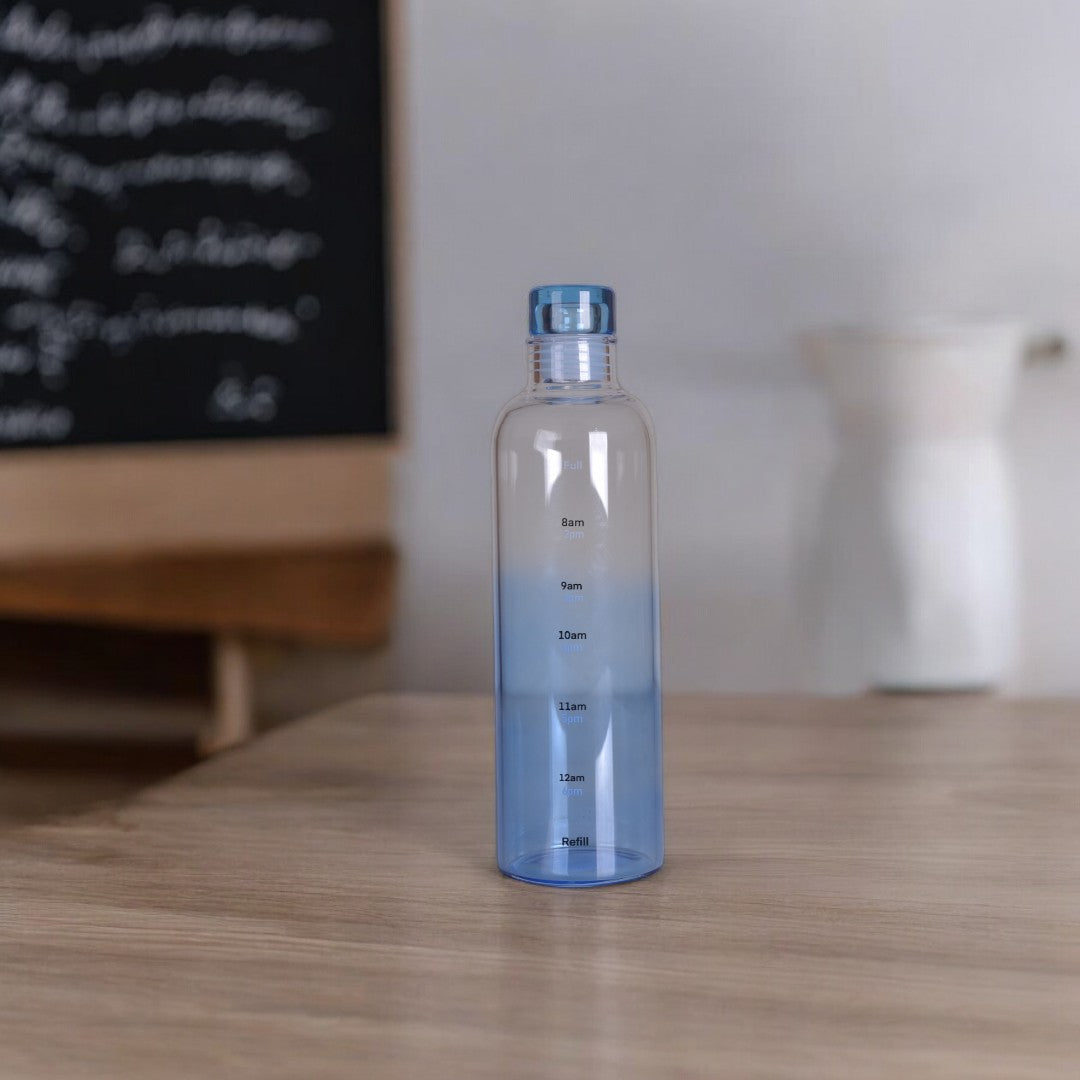 Transparent With Time Scale Water Bottle