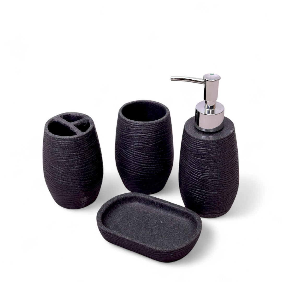 Black Bath Set 4Pcs
