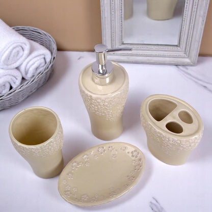 Beige Ceramic Bath Set 4pcs